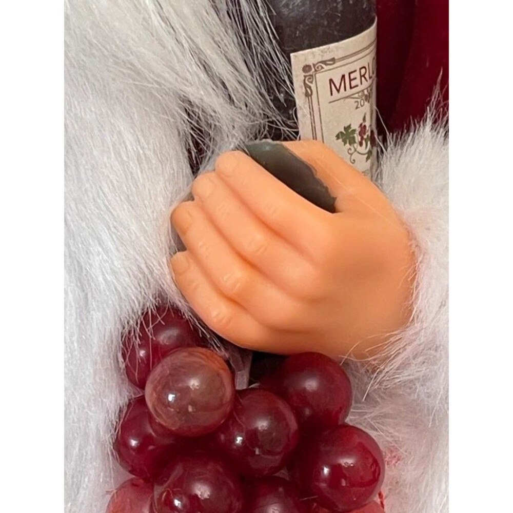 Wine Santa Claus Figurine 15.5" Christmas Standing Decor - Picture 9 of 11